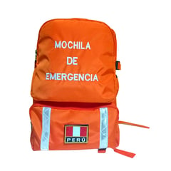 GENERICO - Mochilas De Emergencia Tela Nylon Con Cinta Reflectiva Naranja