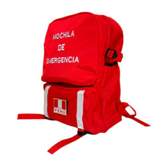 GENERICO - Mochilas De Emergencia Tela Nylon Con Cinta Reflectiva Rojo