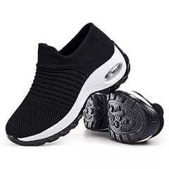 GENERICO - Zapatillas con Capsula de Mujer Nba1 Negro suela blanco