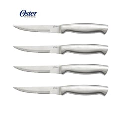 OSTER - Juego de cuchillos para carne 4 piezas Acero Inoxidable Baldwyn