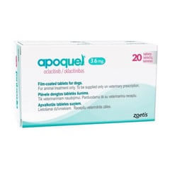 ZOETIS - APOQUEL 3,6MG X 20 TABLETAS PARA PERROS DE 3 A 8.9 KG