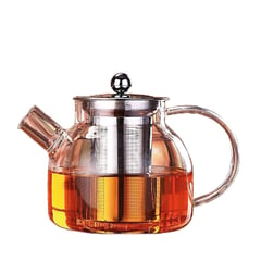 SIN BARROTES - Teteras infusoras de Borosilicato y acero inoxi Tea Bloom Grandeur