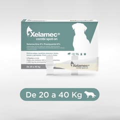 XELAMEC - ANTIPULGAS PERROS Y GATOS COMBI SPOT ON - DE 20 KG a 40 KG