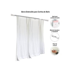 GENERICO - Barra Extensible 200cm para Cortina de Baño