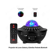 SASARU - Proyector de Luces Galaxia y Estrellas Parlante Bluetooth