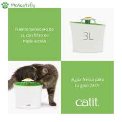 CATIT - Fuente Bebedero Para Gatos Flower Fountain Catit