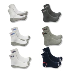 FILA - Medias Tobilleras - Pack De 6 Pares