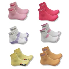 FILA - Medias Tobilleras Dama - Pack de 6 Pares