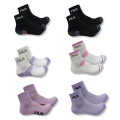 FILA - Medias Tobilleras Dama - Pack de 6 Pares