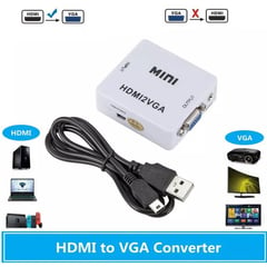 MINI - Convertidor Adaptador Video HDMI a VGA Full HD