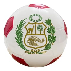 VINIBALL - Pelota de Fútbol Semideportiva Viniball Perú Escudo Talla 5