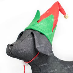 GENERICO - Ropa de Navidad para mascotas - Gorrita Arlequín rojo - Talla S