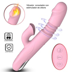 GENERICO - Consolador Vibrador Velocidades Clitoris Rosado