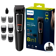 PHILIPS - AFEITADORA MULTIGROOM MG3731 8 ACCESORIOS, TODO EN UNO