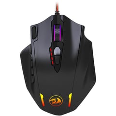 REDRAGON - Mouse gamer impact m908 12400 dpi, rgb, 18 botones - negro