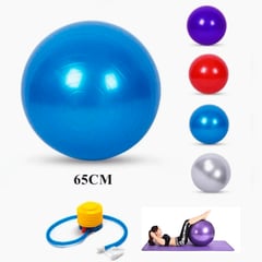 MITSUWA - Pelota de yoga Gym ball con inflador 65 cm