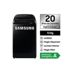 SAMSUNG - Lavadora Samsung Eco Digital Inverter 13 Kg WA13T5260BV - Negro