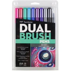 TOMBOW - Plumones dual brush set galaxia 10 unidades