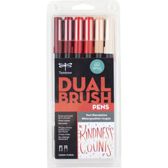 TOMBOW - ABT Dual Brush Pen set 6und Tonos Rojo