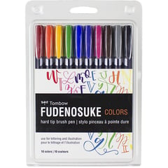 TOMBOW - Rotuladores Fudenosuke - Set 10 und colores