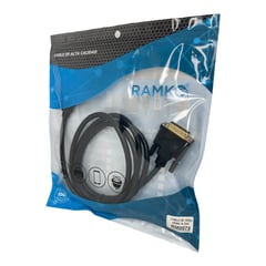 RAMKO - Adaptador dvi 24-1 pines a hdmi bidireccional 1.8 metros negro