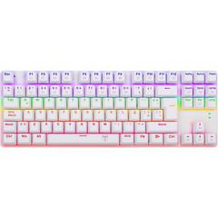 T DAGGER - Teclado gamer mecánico t-dagger bora white rainbow t-tgk313w-rd-sp