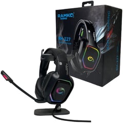 RAMKO - Audífonos gamer premium rh227 con luces y micrófono