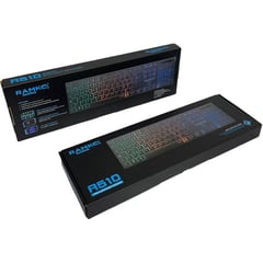 RAMKO - Teclado gamer con luces r510 switch de membrana