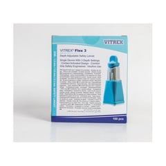 VITREX - Lancetas de seguridad flex 3, x 100 unds