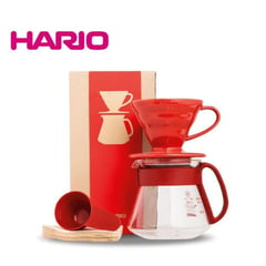 HARIO - Kit de cerámica Rojo V60 Dripper 1-2 Tazas