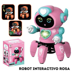 GENERICO - ROBOT BAILARIN PARA NIÑOS COLOR ROSADO