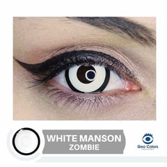 LUNA - Halloween Zombi Blanco F-50 White Manson Lentes de contacto