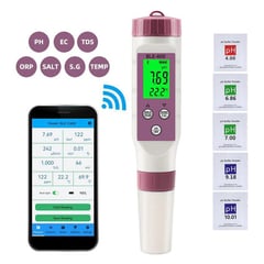 GENERICO - Medidor 7 en 1 ph temp orp ec tds salinidad s.g app bluetooth