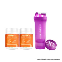 BEAUTY GLOW - Pack Colágeno Hidrolizado 100% Naranja 500 gr. c/u + Shaker