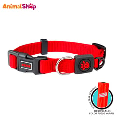 DOCO - Collar De Perro Ajustable M Rojo 34 A 51Cm Con Regalo