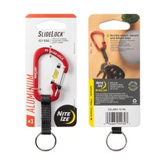 NITE IZE - Llavero Mosquetón SlideLock Key Ring Rojo