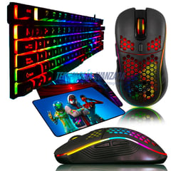 MICRONICS - Kit gamerTeclado Gamer Mouse Gamer 7200Dpi Padmouse