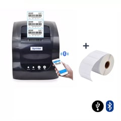 XPRINTER - Impresora térmica etiquetas adhesivas códigos barra 80mm USB Bluetooth