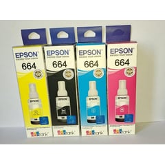 EPSON - Set 4 tintas T664 sistema continuo L395 L380 L575 L555