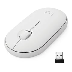 LOGITECH - Mouse Pebble M350 Wireless Off-white