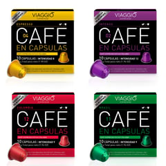 VIAGGIO ESPRESSO - Pack mixto Viaggio: 40 cápsulas de café para el sistema Nespresso® original