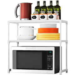 MINARI - Estante Organizador de Microondas 3 Niveles para Cocina Blanco 350E