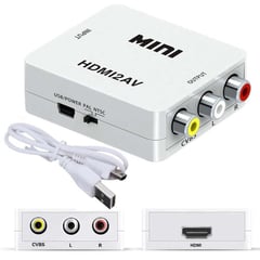 GENERICO - Adaptador Conversor Convertidor Hdmi A Rca Av Ntsc Pal 1080p