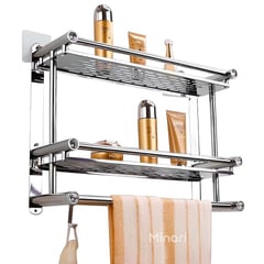 MINARI - Estante Colgador Organizador de Baño con Porta Toalla Elegante 352P