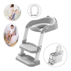 DOUX BEBE - Asiento Entrenamiento Para Niños con Escalera Gris