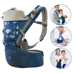 GENERICO - Canguro para Bebé Ergonómico Ballena 3 en 1 Azul