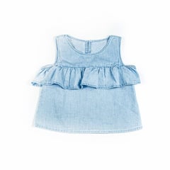 ILLIKA - Blusa niÃ±a en denim.