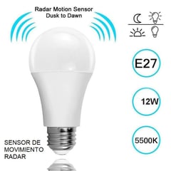 GENERICO - foco led sensor de movimiento inteligente ahorrador