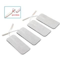 PERUMASSAGE - Almohadillas de 4 electrodos Grandes de 2 x 4 Pulgadas.