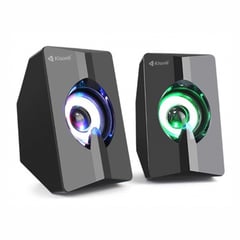 KISONLI - Parlantes Stéreo Portátiles con luces LED - Alimentación USB